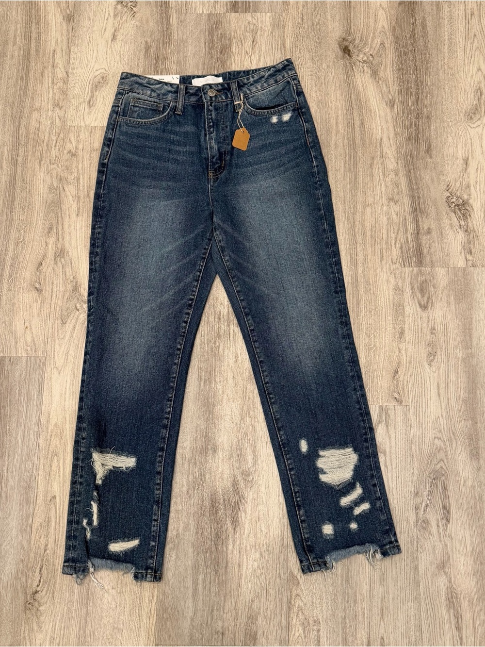 NWT Vervet Thalia Super High Rise Classic Straight Jeans Size 26 100% Cotton